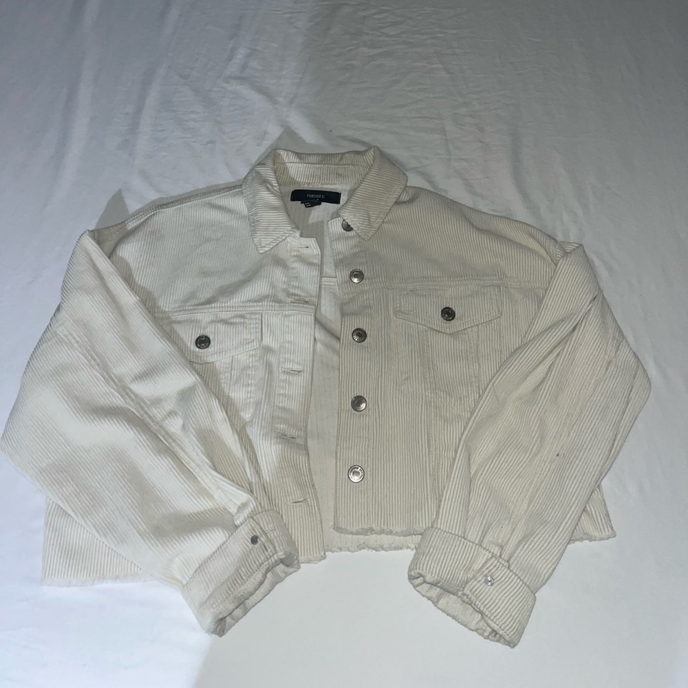Forever 21 Large Cropped Corduroy Jacket